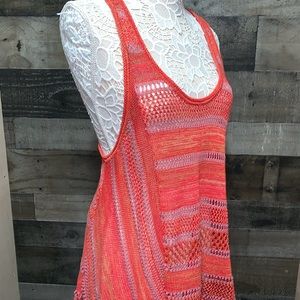 Free People open weave Racer back tank top Sz S.